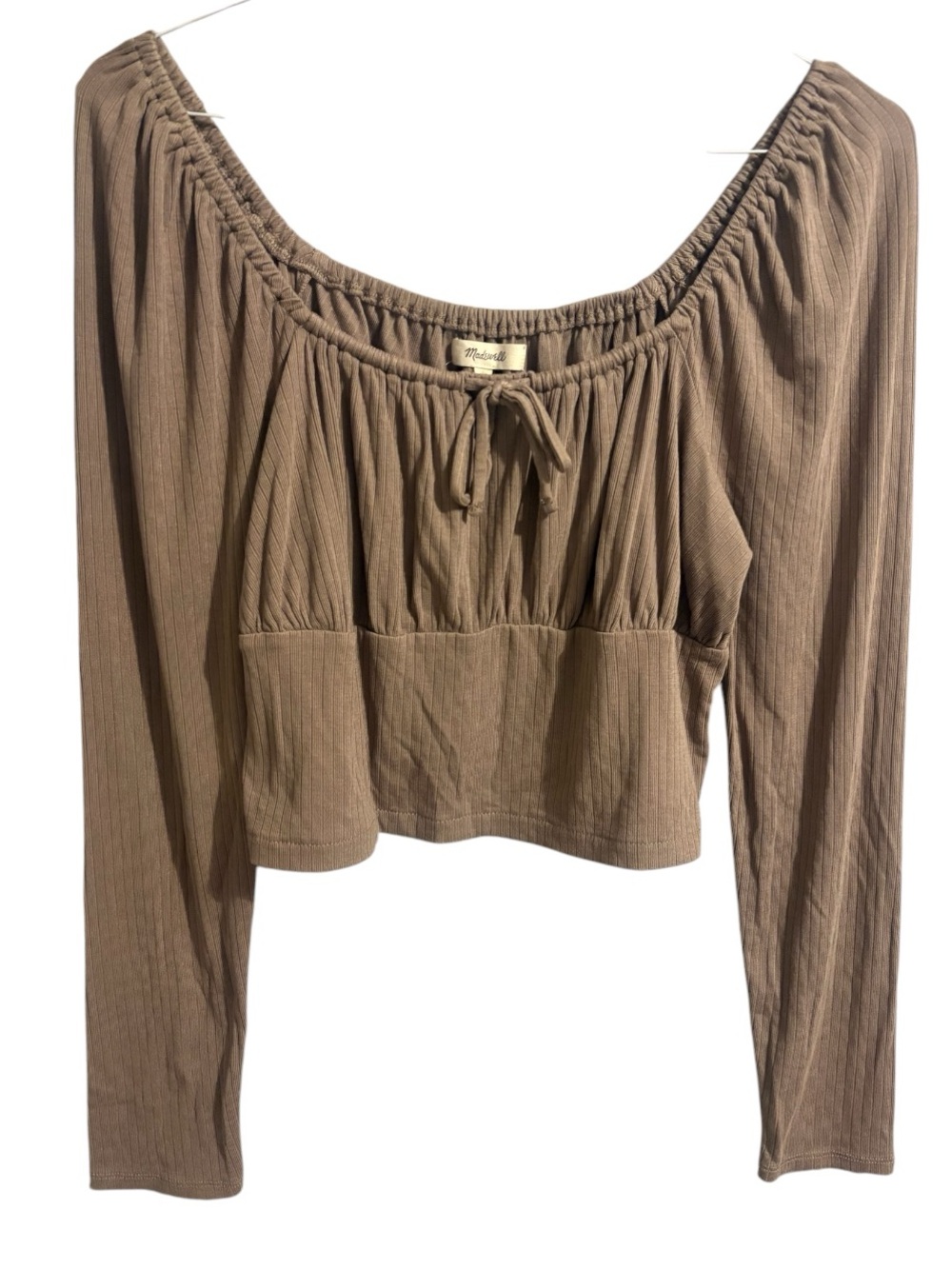 Madewell BOHO Cropped Peasant Top